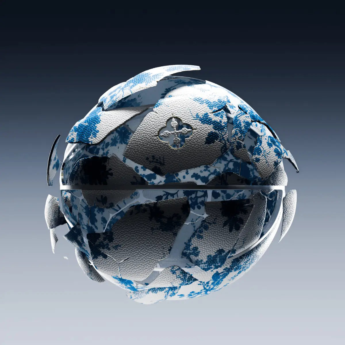 Ballon Design Kintsugi Bleu & Or – Édition Art Japonais – Comrade Berlin