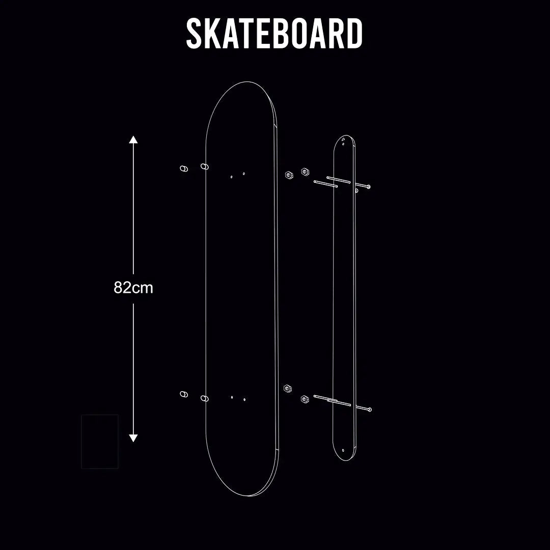 Skateboard Mural Lumineux "Liberty Mona"