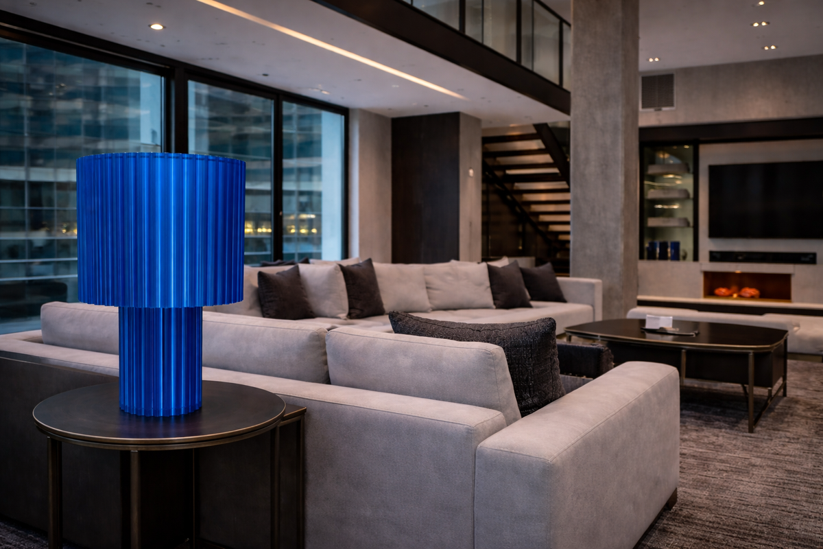 Lampe LOFT Translucide Bleu