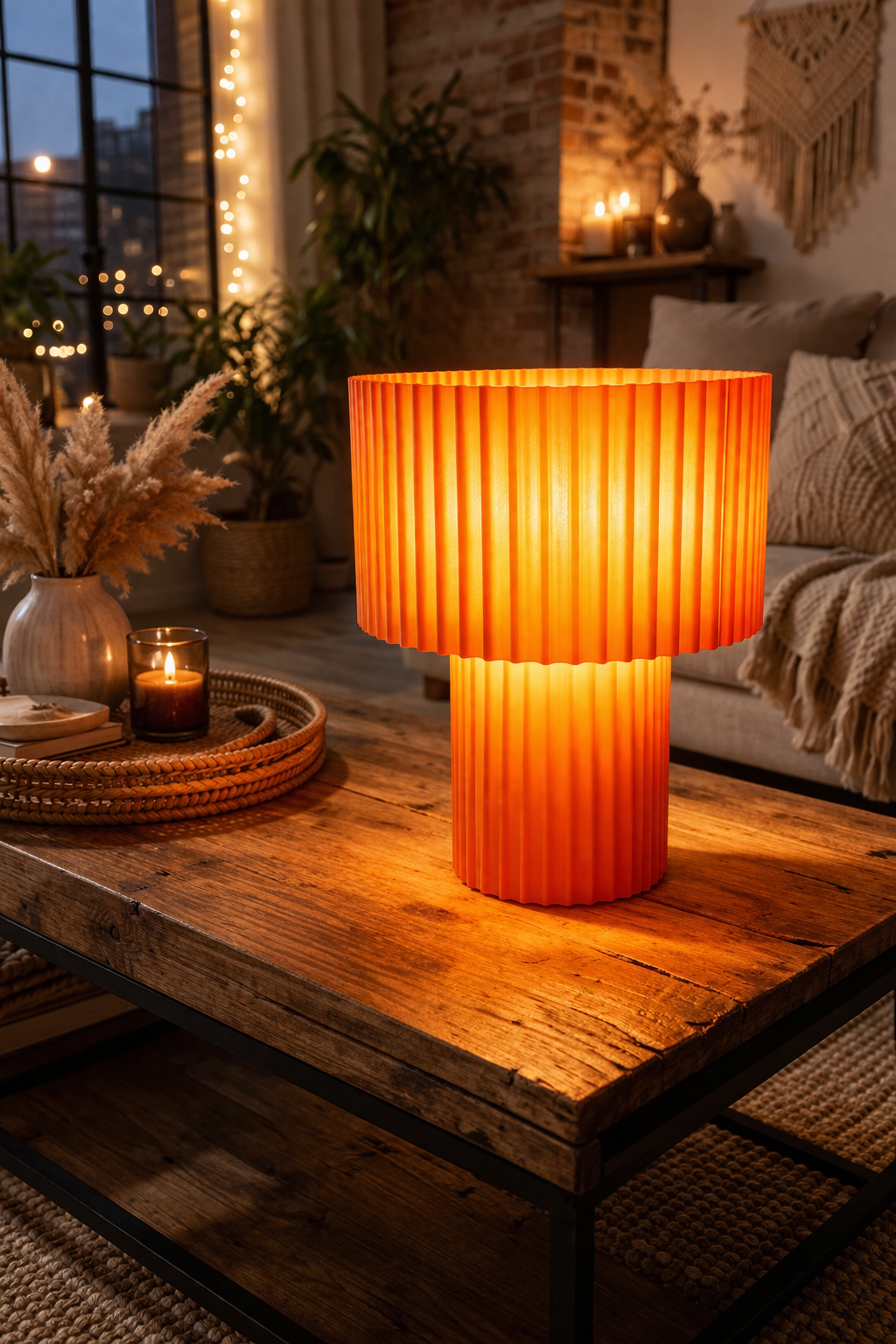 Lampe LOFT Translucide orange