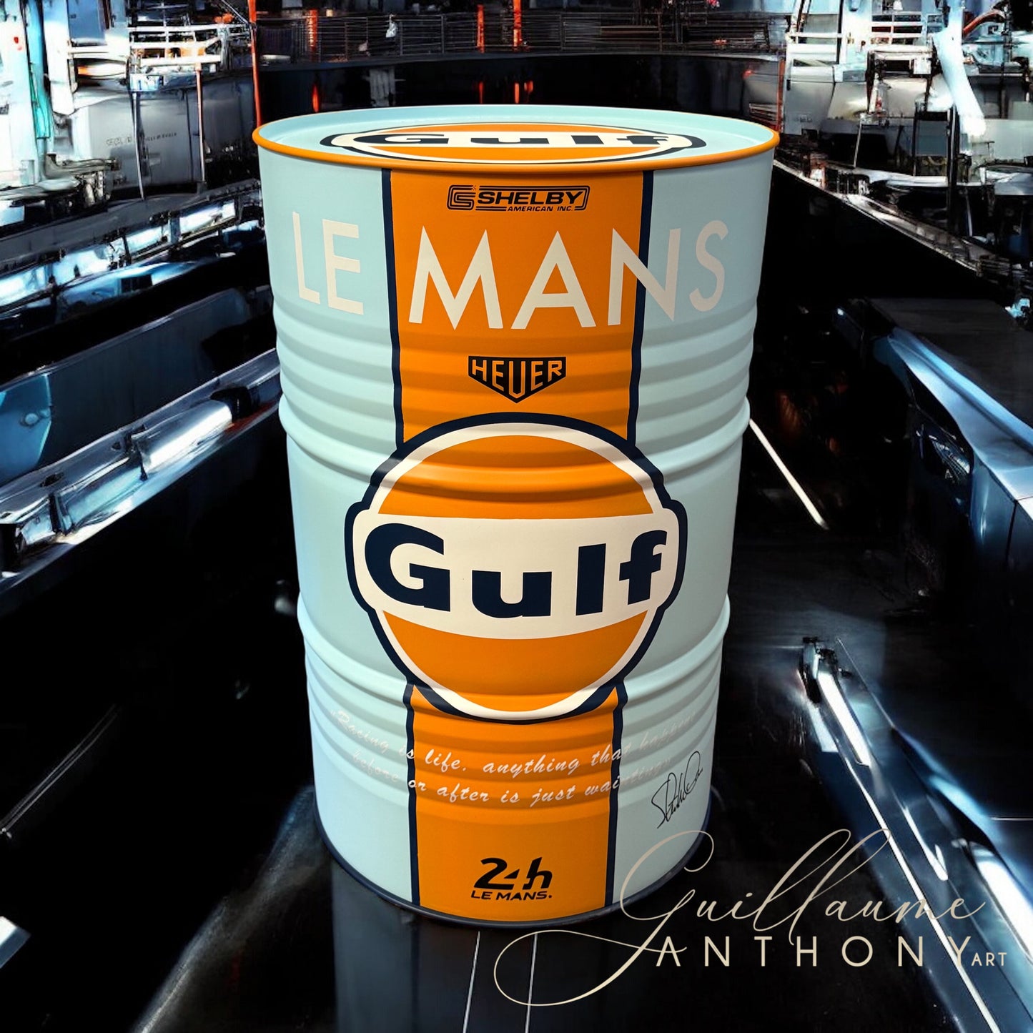 Bidon GULF LE MANS STEEVE Mc QUEEN