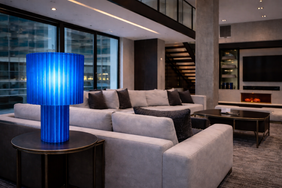 Lampe LOFT Translucide Bleu